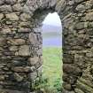 Dun Scolpaig, tower, interior, view of door opening