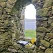 Dun Scolpaig, tower, interior, ground floor W window