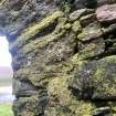 Dun Scolpaig, tower, interior, detail of entrance showing lines marked into internal finish