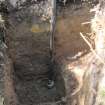 Watching Brief photograph, South facing section of Test Pit 1 taken from S, Five Jays, Cleghorn, South Lanarkshire