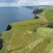 Oblique aerial view from north showing Recreation (Golf Course) Area of Townscape Character, Eyemouth