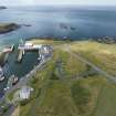 Oblique aerial view from south-south-east showing Historic Burgh and Harbour Area of Townscape Character, Eyemouth