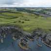 Oblique aerial view from east showing Recreation (Golf Course) and Modern (Gunsgreenhill) Areas of Townscape Character, Eyemouth