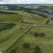 Oblique aerial view from east showing Recreation (Golf Course), Modern (Gunsgreenhill) and Mid- to Late C20 (The Avenue) Areas of Townscape Character, Eyemouth