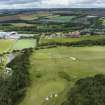 Oblique aerial view from east-north-east showing Recreation (Golf Course) and Modern (Gunsgreenhill) Areas of Townscape Character, Eyemouth