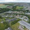 Oblique aerial view from east showing Recreation (Golf Course), Modern (Gunsgreenhill) and Mid- to Late C20 (The Avenue) Areas of Townscape Character, Eyemouth