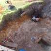 Excavation photograph, North facing section taken from E, Keas Cottage, Spinningdale, Highlands