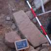 Excavation photograph, Stone B taken from S, Keas Cottage, Spinningdale, Highlands