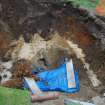 Excavation photograph, Mid-excavation shows cut for burial taken from S, Keas Cottage, Spinningdale, Highlands