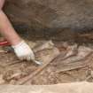 Excavation photograph, Detail - working shot taken from W, Keas Cottage, Spinningdale, Highlands