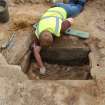 Excavation photograph, Working shot, Keas Cottage, Spinningdale, Highlands