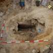 Excavation photograph, After cleaning skeleton taken from E, Keas Cottage, Spinningdale, Highlands