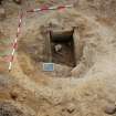 Excavation photograph, After cleaning skeleton taken from N, Keas Cottage, Spinningdale, Highlands