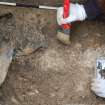 Excavation photograph, Cleaning Beaker, Keas Cottage, Spinningdale, Highlands