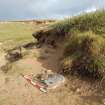 Excavation photograph, Above in location context taken from SW, Farr by Bettyhill, Sutherland, Highland