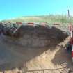 Excavation photograph, North-west facing section of exposed dune taken from NW, Farr by Bettyhill, Sutherland, Highland