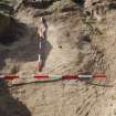 Excavation photograph, Site after removal of turf hummocks taken from NE, Farr by Bettyhill, Sutherland, Highland