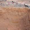 Watching Brief photograph, West facing section of manhole trench, Kirtlebridge Marquess SPS Pipeline, Dumfries and Galloway