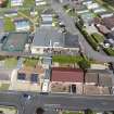 Oblique aerial view from north-east showing Recreation (Holiday Park) and Mid- to Late C20 (Barefoots) Areas of Townscape Character, Eyemouth