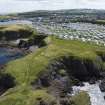 Oblique aerial view from north showing Recreation (Holiday Park) Area of Townscape Character, Eyemouth