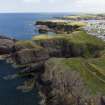 Oblique aerial view from north-west showing Recreation (Holiday Park) Area of Townscape Character, Eyemouth