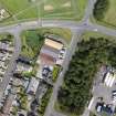 Aerial view from south-west showing Modern (Acredale), Mid- to Late C20 (Deanhead) and Industrial (Acredale and Eyemouth Industrial Estates) Areas of Townscape Character, Eyemouth