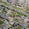 Aerial view from south showing Modern (Acredale) and Mid- to Late C20 (Deanhead) Areas of Townscape Character, Eyemouth