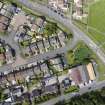 Aerial view from south showing Modern (Acredale) and Mid- to Late C20 (Deanhead) Areas of Townscape Character, Eyemouth