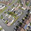 Oblique aerial view from west-south-west showing Modern (Acredale) and Mid- to Late C20 (Deanhead) Areas of Townscape Character, Eyemouth