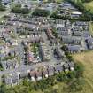 Oblique aerial view from north-west showing Modern (Acredale) and Industrial (Acredale and Eyemouth Industrial Estates) Areas of Townscape Character, Eyemouth