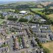 Oblique aerial view from north-west showing Modern (Acredale) and Industrial (Acredale and Eyemouth Industrial Estates) Areas of Townscape Character, Eyemouth