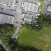 Aerial view from south showing Inter-War (Hurkur Crescent and Schools) and Industrial (Acredale and Eyemouth Industrial Estates) Areas of Townscape Character, Eyemouth