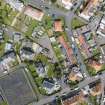 Aerial view from south showing Inter-War (Hurkur Crescent and Schools) Area of Townscape Character, Eyemouth