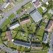 Aerial view from south showing Inter-War (Hurkur Crescent and Schools) Area of Townscape Character, Eyemouth