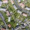 Aerial view from south showing Inter-War (Hurkur Crescent and Schools) Area of Townscape Character, Eyemouth