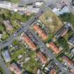 Aerial view from south showing Inter-War (Hurkur Crescent and Schools), Victorian Expansion and Mid- to Late C20 (Barefoots) Areas of Townscape Character, Eyemouth