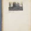 Page 36: Print photograph, with handwritten annotation, of Duntarvie Castle, West Lothian.