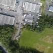 Aerial view from south showing Industrial (Acredale and Eyemouth Industrial Estates) and Inter-War (Hurkur Crescent and Schools) Areas of Townscape Character, Eyemouth