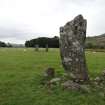 Digital photograph of panel in context with scale, Scotland's Rock Art Project, Nether Largie Central Standing Stone, Kilmartin, Argyll and Bute