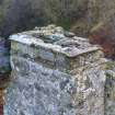 Boyne Castle. 
Main hall, detail of N chimney head.