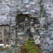 Boyne Castle.
Main hall, N gable, exposed twin flue