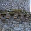 Boyne Castle.
Exterior, NW tower, detail of corbels.