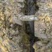 Boyne Castle.
Exterior, SW tower. Detail of 2nd floor opening.