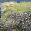 Oblique aerial view from south-south-west showing Mid- to Late C20 (The Avenue),Recreation (Golf Course) and Historic Burgh and Harbour Areas of Townscape Character, Eyemouth