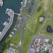 Aerial view from south showing Historic Burgh and Harbour and Mid- to Late C20 (The Avenue) Areas of Townscape Character, Eyemouth