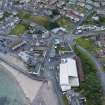 Oblique aerial view from north showing Historic Burgh and Harbour, Victorian Expansion, Inter-War (Hurkur Crescent and Schools) and Mid- to Late C20 (Barefoots) Areas of Townscape Character, Eyemouth