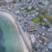 Oblique aerial view from north-west showing Historic Burgh and Harbour, Victorian Expansion and Inter-War (Hurkur Crescent and Schools) Areas of Townscape Character, Eyemouth