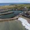 Oblique aerial view of Eyemouth.