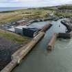 Oblique aerial view of Eyemouth.