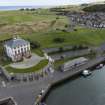 Oblique aerial view of Eyemouth.